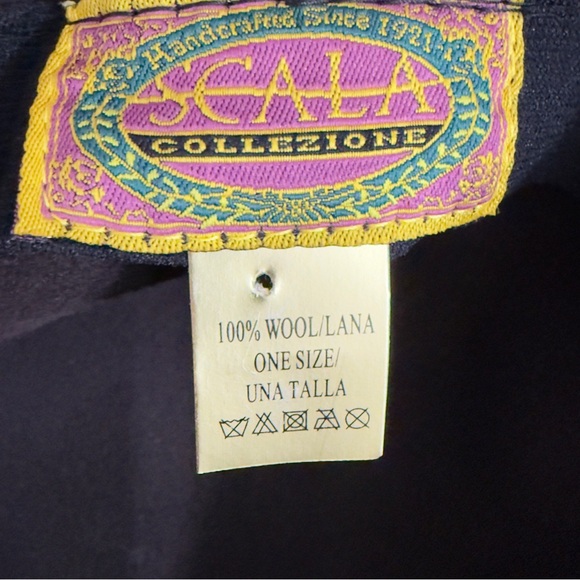 Y2K Scala Collezione Womens One Size Brown Cloche Wool Hat w/Buckle Short Brim - Picture 8 of 10